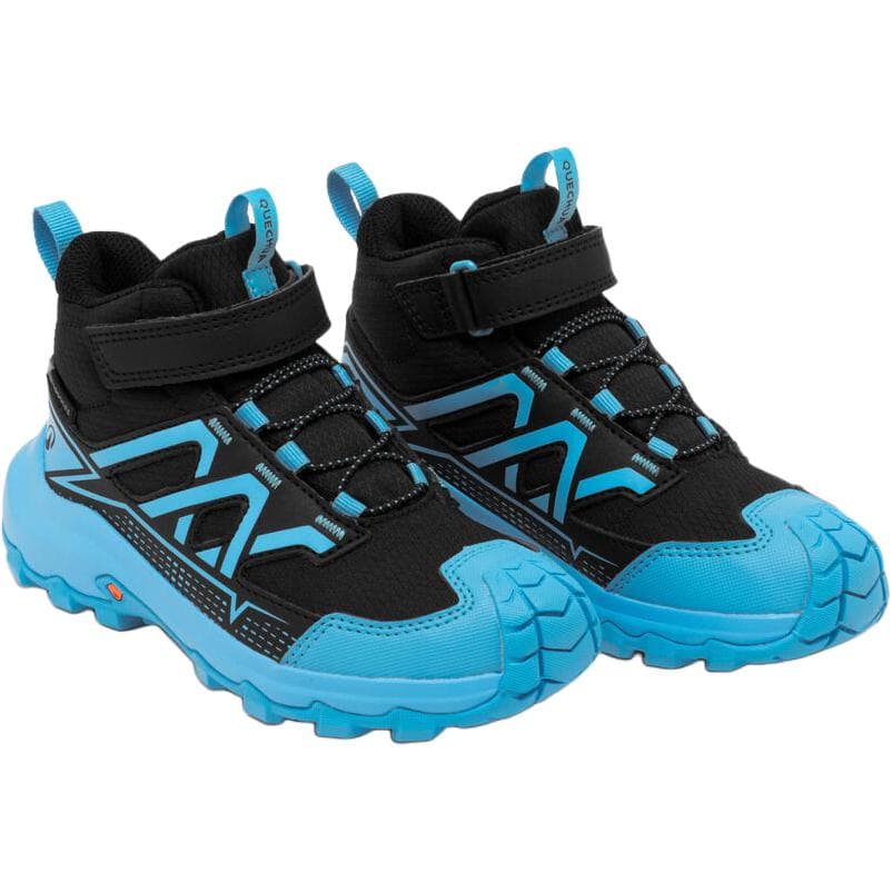 DECATHLON QUECHUA Водонепроницаемая противоскользящая обувь MID для уличных занятий черного цвета для детей - изображение 3
