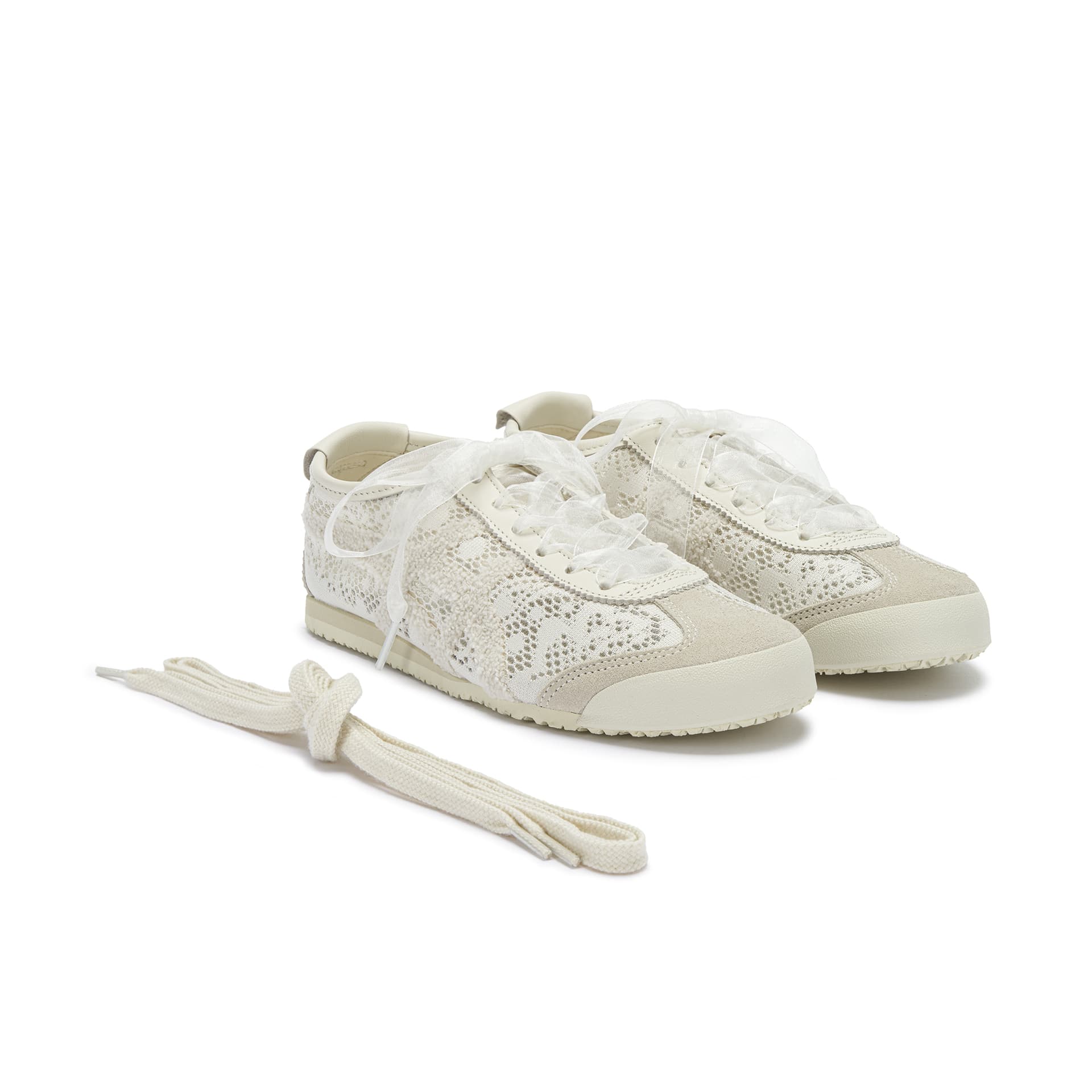 Кроссовки Onitsuka Tiger MEXICO 66 Ткань Повседневная обувь Унисекс Бежевый - изображение 3