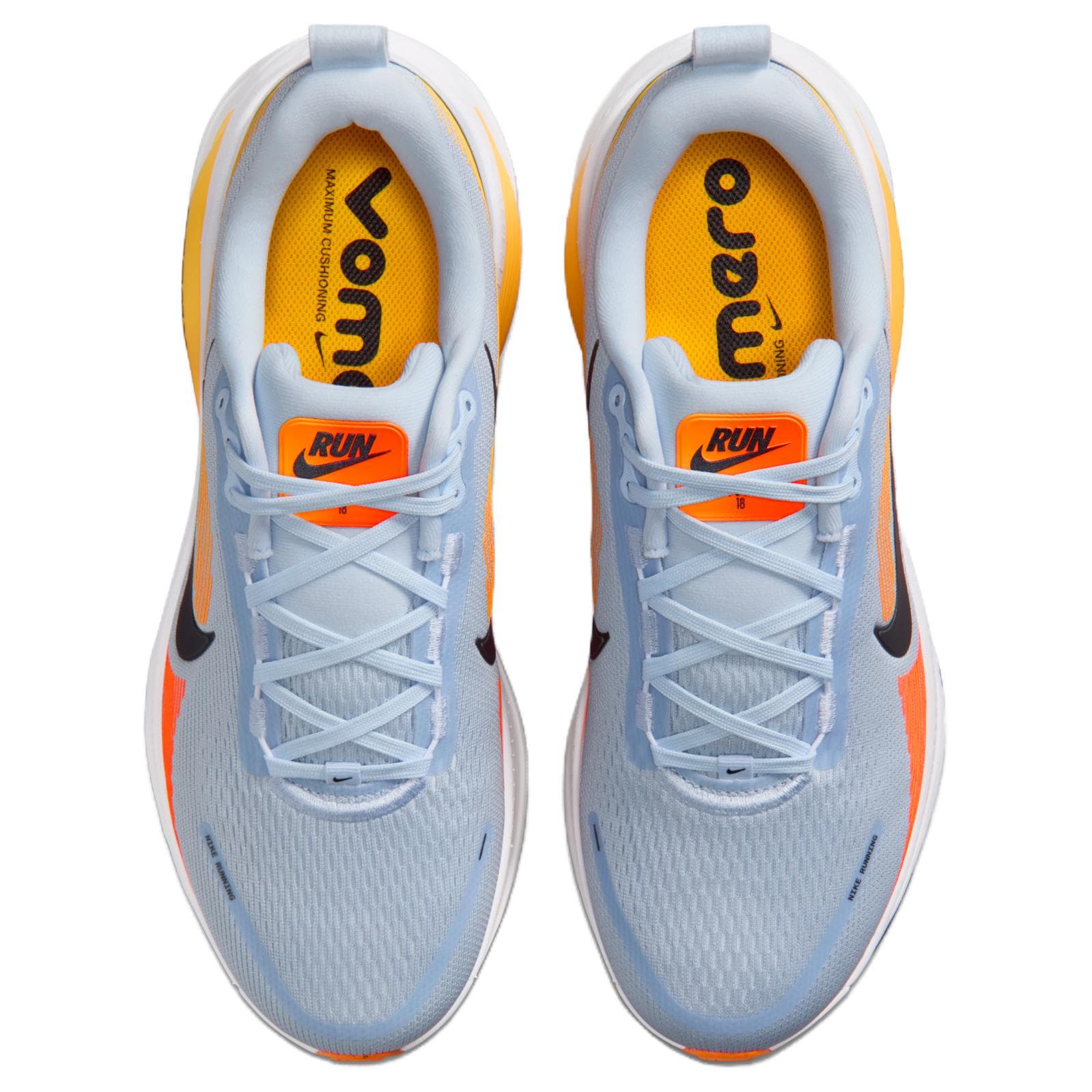 Кроссовки для бега NIKE Vomero 18 Дышащий Лоу-топы Беговые кроссовки Мужской Сине-оранжевый - изображение 3