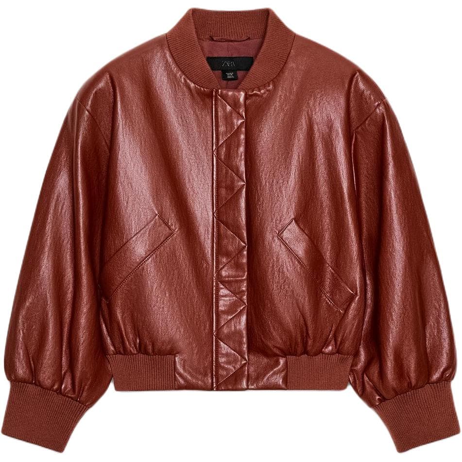 Куртка ZARA Кирпично-красный Женские Куртки - изображение 1