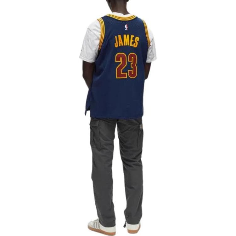 Mitchell Ness X NBA Swingman Баскетбольная Джерси Мужская Темно-Синяя - изображение 4