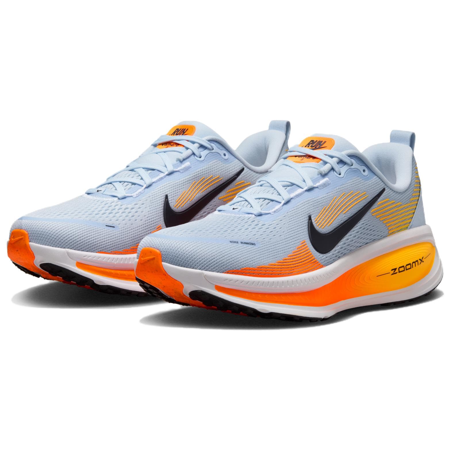 Кроссовки для бега NIKE Vomero 18 Дышащий Лоу-топы Беговые кроссовки Мужской Сине-оранжевый - изображение 2