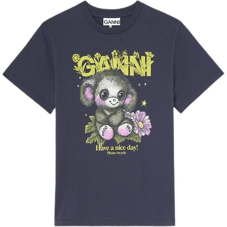 Футболка GANNI Phantom Black Женские T-рубашки - изображение 1