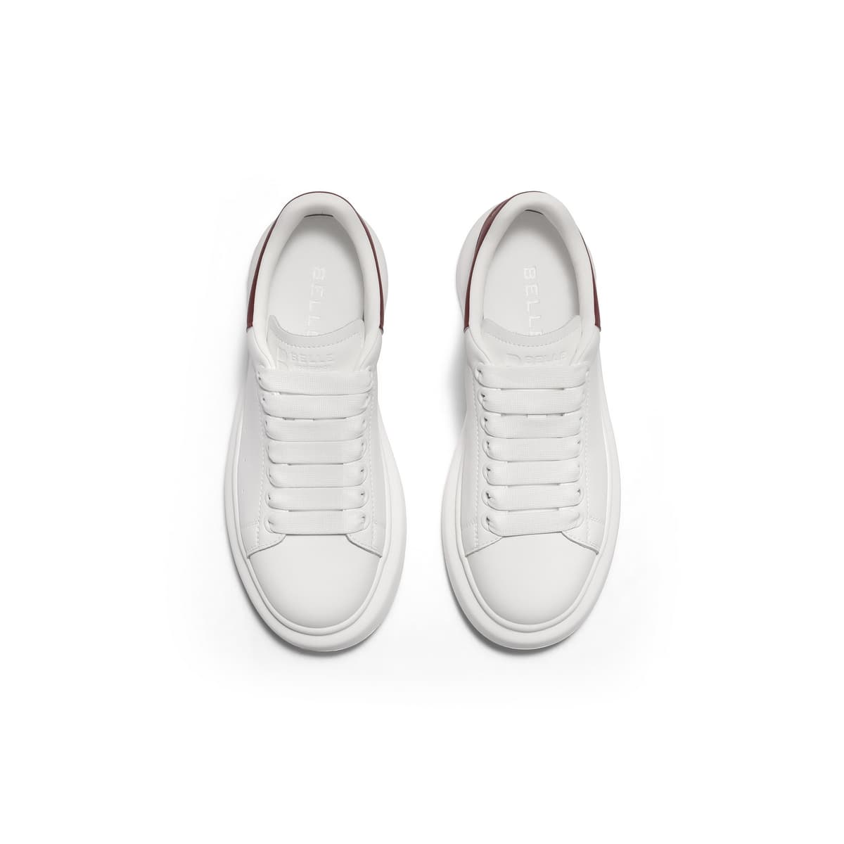 Кроссовки BELLE Low Top Sneakers White Red - изображение 3