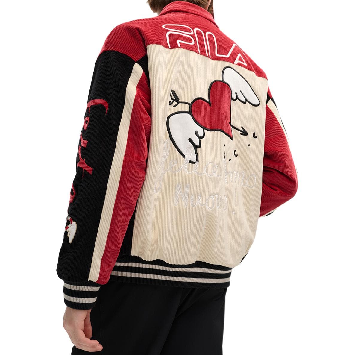 Зимняя куртка пуховик FILA ORIGINALE FW AW24 Хлопковый пуховик Мужской Красный ритм - изображение 4