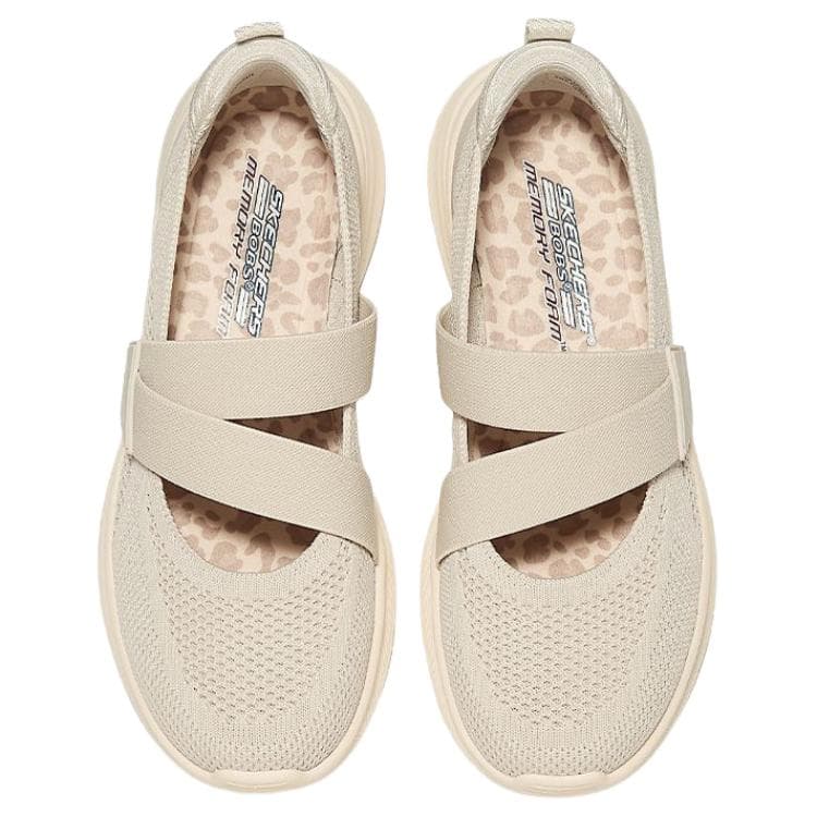 Skechers Bobs Moda Flex Mary Jane Женские Туфли Сливочного Цвета - изображение 4