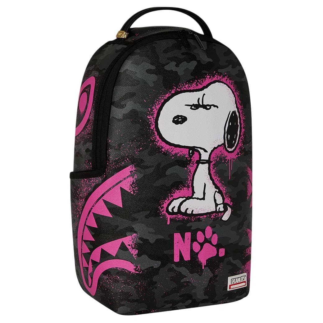 Рюкзак SPRAYGROUND X SNOOPY Коллаборация ПВХ (поливинилхлорид) Рюкзак Унисекс Черный и Розовый - изображение 2