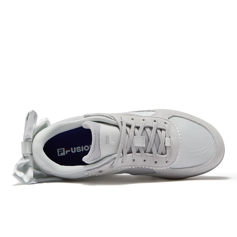 Кроссовки FILA FUSION Flora Легкая Дышащая Низкий Топ Скейтборд Обувь Женская Лотосовый Серый Снег - изображение 6