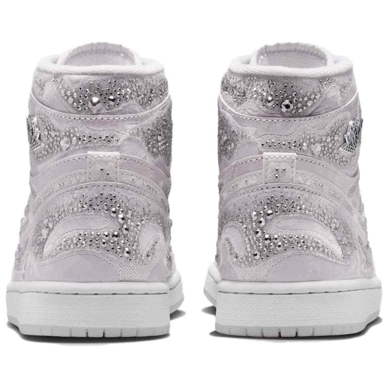 Ретро баскетбольные кроссовки Jordan X Swarovski Air Jordan 1 High Топ Винтажные баскетбольные кроссовки Женские Белые - изображение 5