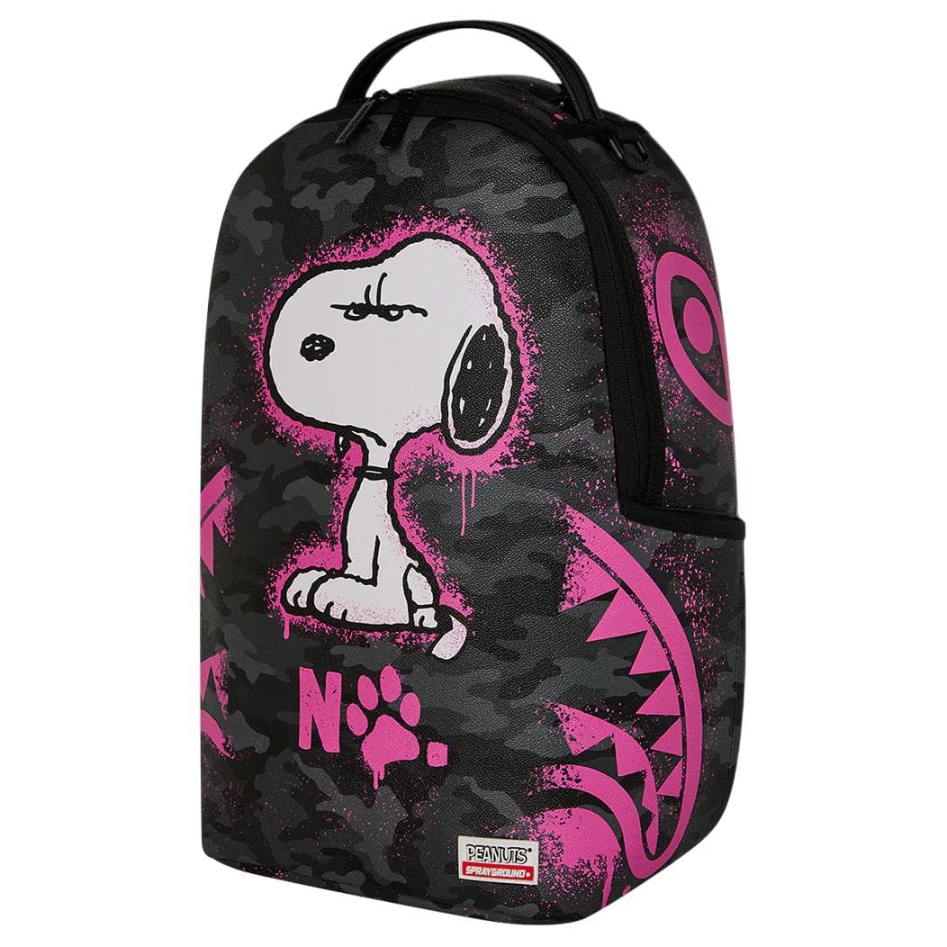 Рюкзак SPRAYGROUND X SNOOPY Коллаборация ПВХ (поливинилхлорид) Рюкзак Унисекс Черный и Розовый - изображение 3