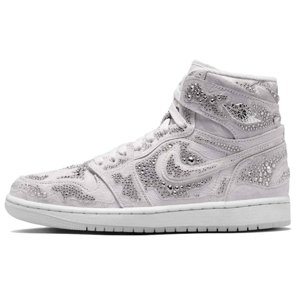 Ретро баскетбольные кроссовки Jordan X Swarovski Air Jordan 1 High Топ Винтажные баскетбольные кроссовки Женские Белые - изображение 1