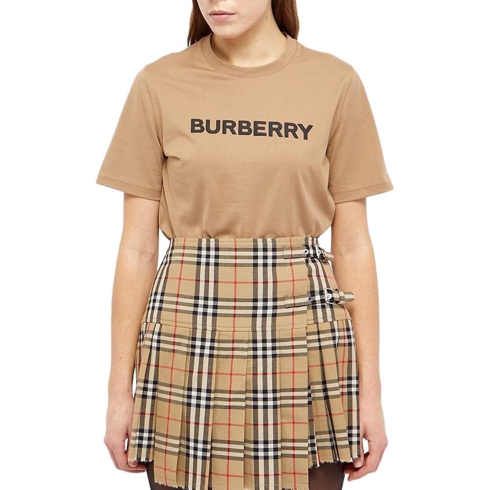 Футболка Burberry SS25 T Рубашка Женская Коричневая - изображение 4