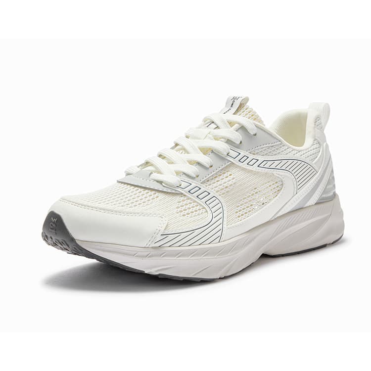 Кроссовки 361° Mercury Shoes противоскользящие устойчивые к истиранию дышащие низкие с толстой подошвой мужские белые серые - изображение 2