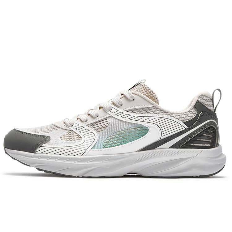 Кроссовки 361° Mercury Shoes противоскользящие устойчивые к истиранию дышащие низкие с толстой подошвой мужские белые серые - изображение 1