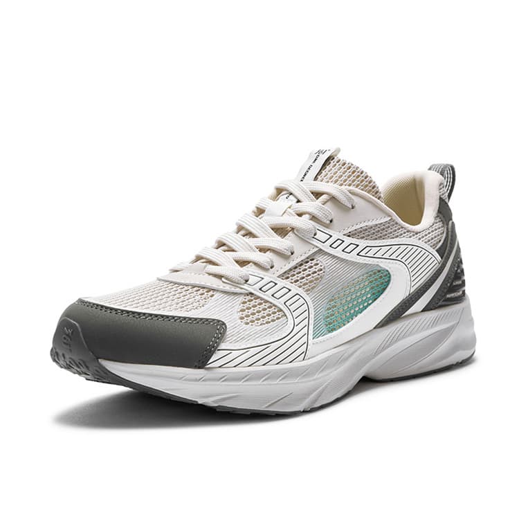 Кроссовки 361° Mercury Shoes противоскользящие устойчивые к истиранию дышащие низкие с толстой подошвой мужские белые серые - изображение 2