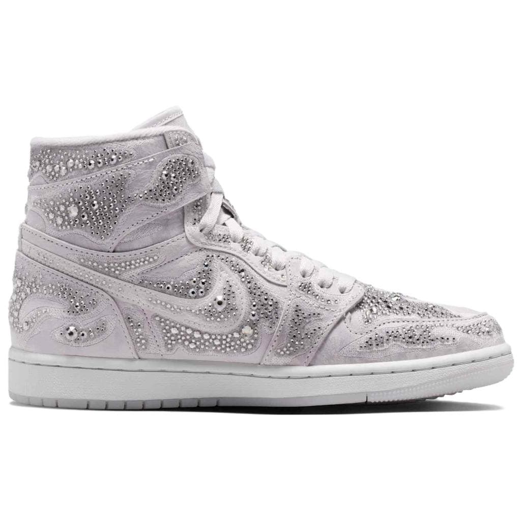 Ретро баскетбольные кроссовки Jordan X Swarovski Air Jordan 1 High Топ Винтажные баскетбольные кроссовки Женские Белые - изображение 2