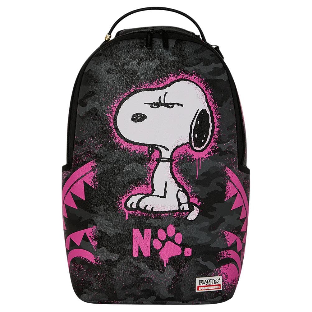 Рюкзак SPRAYGROUND X SNOOPY Коллаборация ПВХ (поливинилхлорид) Рюкзак Унисекс Черный и Розовый - изображение 1