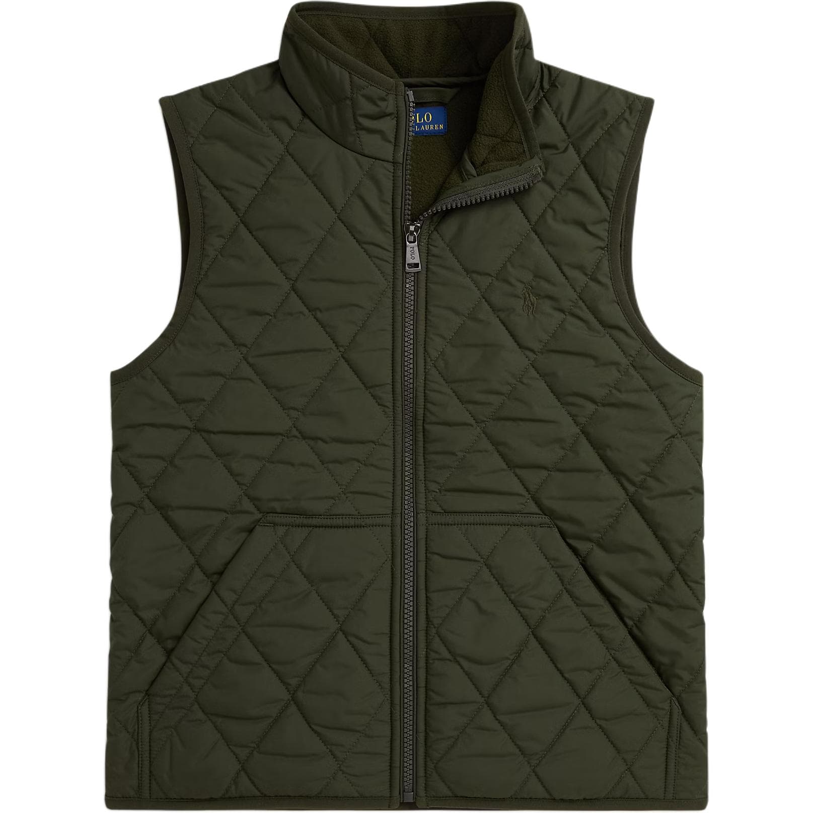 Polo Ralph Lauren Флисовый жилет с лоскутным шитьем застежка-молния воротник-стойка для детей - изображение 1