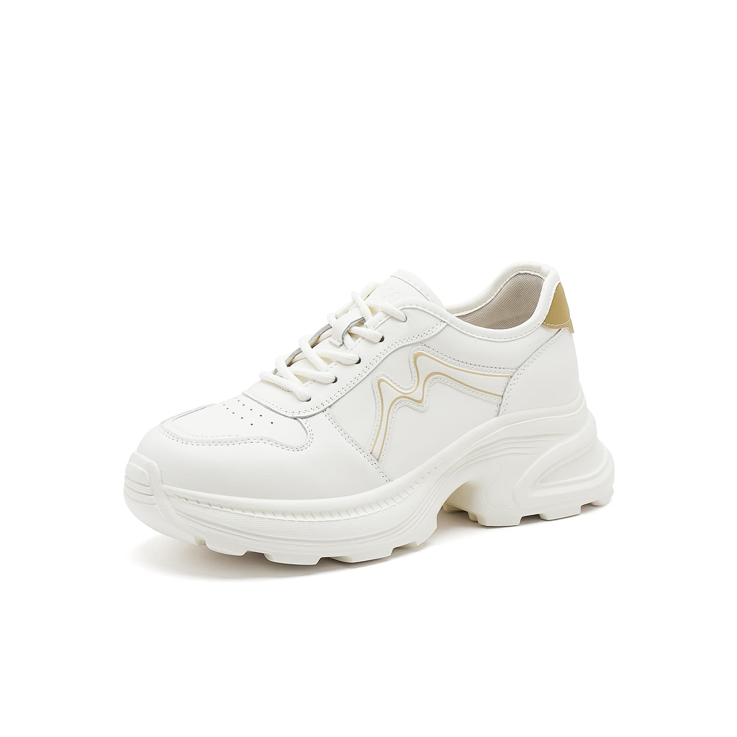 Кроссовки HARSON Chunky Sneakers Low Top Beige Yellow Women's - изображение 2