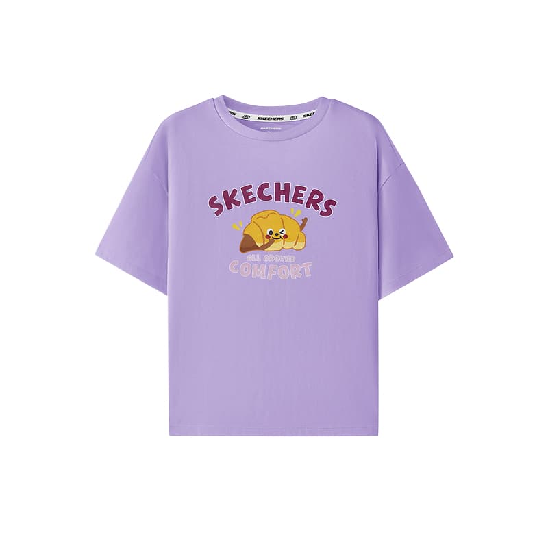 Футболка Skechers Kids Тюльпан Фиолетовый 00P0 Детская Рубашка - изображение 1