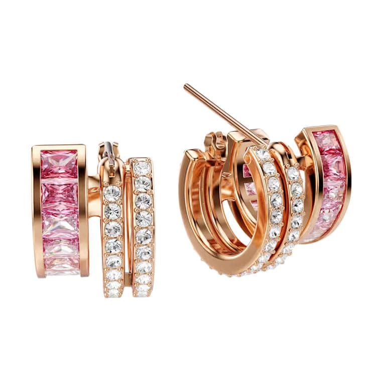 Серьги Swarovski Connexus Серьги с синтетическим кубическим цирконием Унисекс Золото Розовый - изображение 4