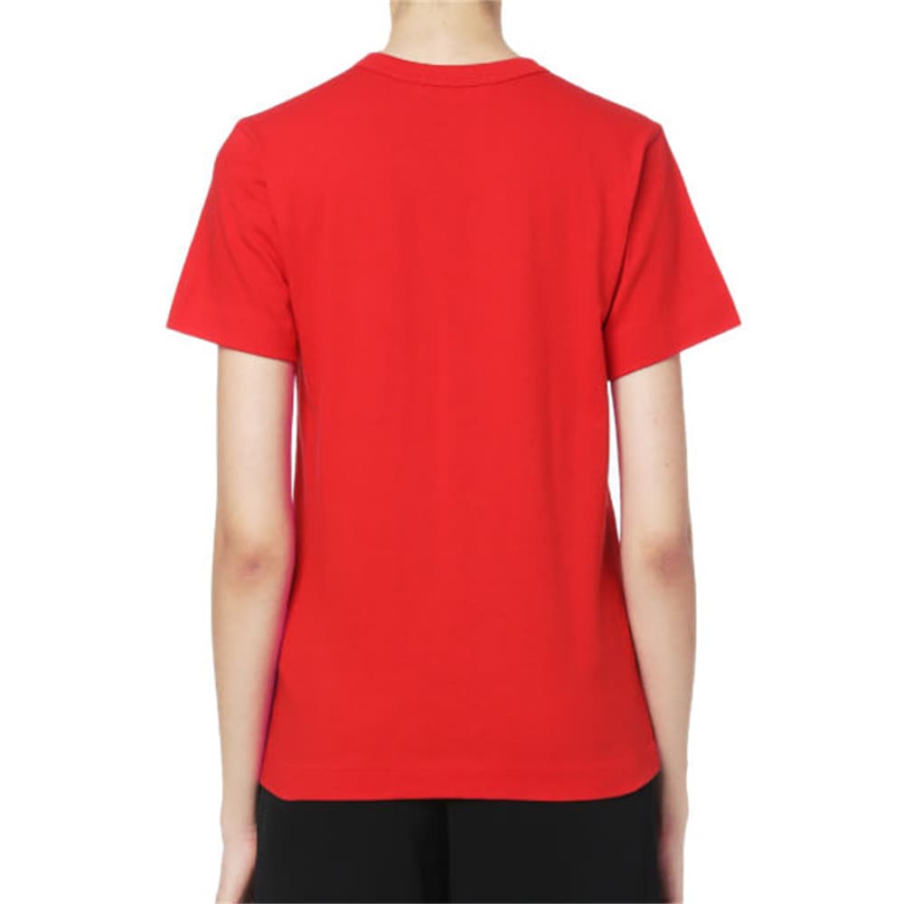 Футболка CDG Play Double Heart T-Shirt Red T - изображение 2