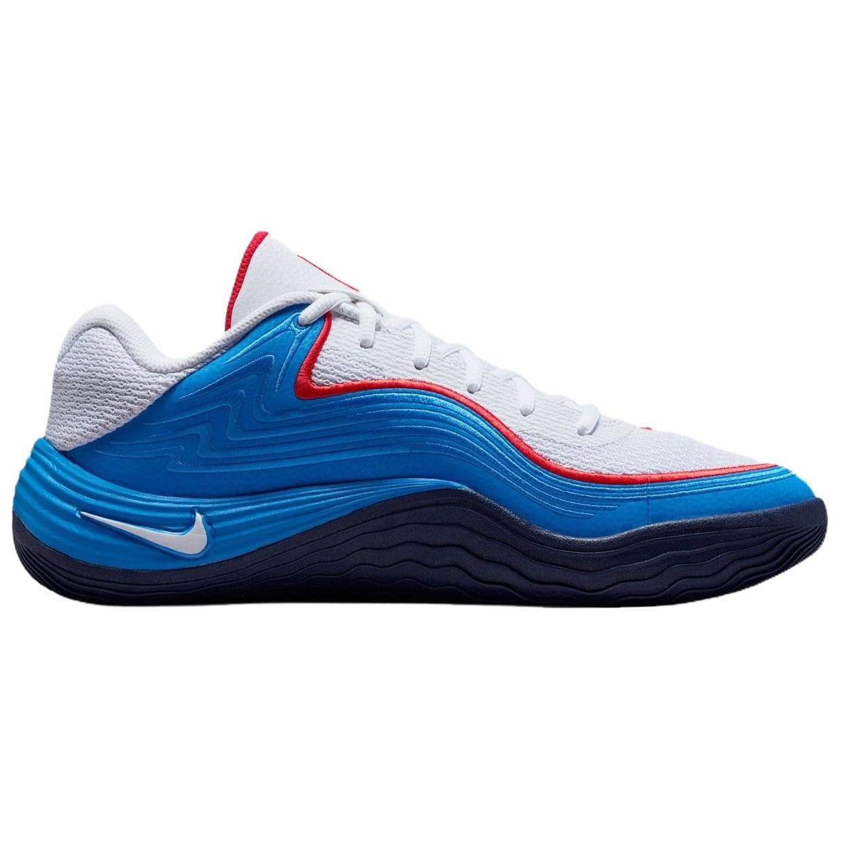 Кроссовки для баскетбола Nike Precision 8 Low Баскетбольные кроссовки унисекс синие и белые - изображение 2