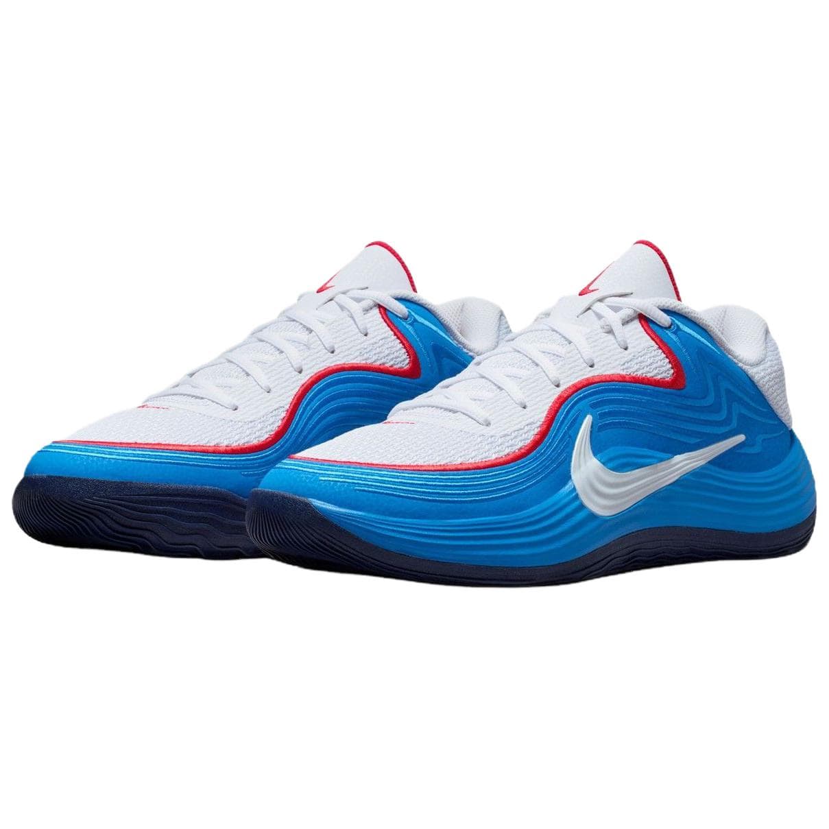 Кроссовки для баскетбола Nike Precision 8 Low Баскетбольные кроссовки унисекс синие и белые - изображение 3