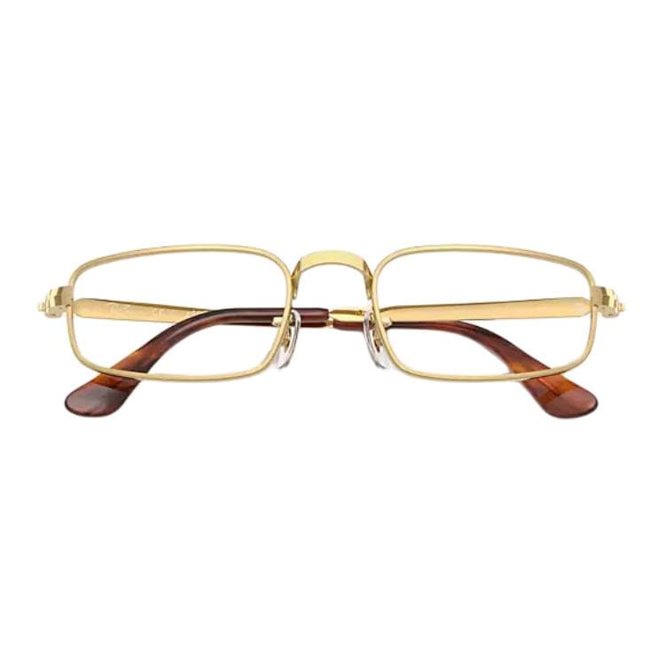 Оправа RayBan Металлические Очки с Прямоугольной Формой и Диоптриями Унисекс Золотого Цвета - изображение 4