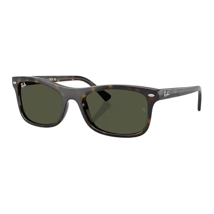 Солнцезащитные очки RayBan Квадратные солнцезащитные очки из ацетатного волокна унисекс с полированным гаванским дизайном - изображение 1