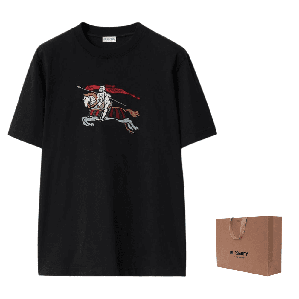 Футболка Burberry Черные Мужские T-рубашки - изображение 2