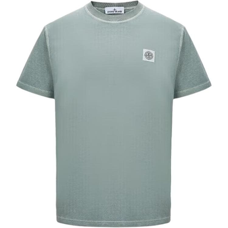 Футболка STONE ISLAND Трава Зеленая Унисекс T-Рубашка - изображение 1