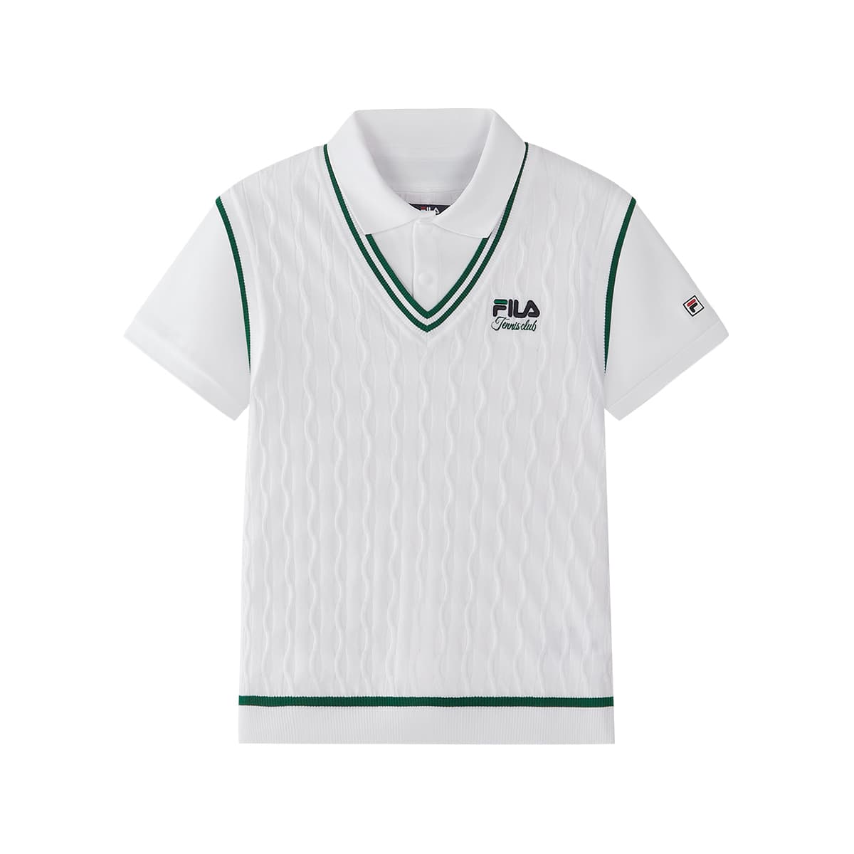Футболка FILA KIDS Выступление FPH Короткий рукав Нефритовый белый Детский - изображение 1