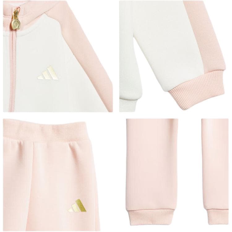 Adidas KV6903 Light Pink White Kids Casual Sportswear Sets Adidas KV6903 Светло-розовый Белый Детский Повседневный Спортивный Костюм Комплекты - изображение 2