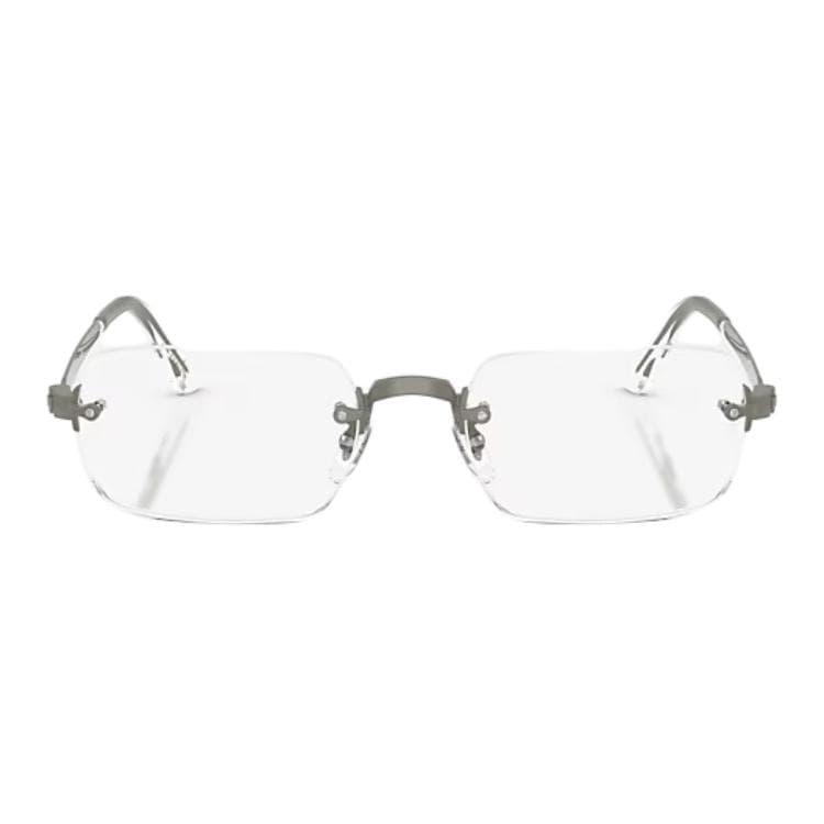 Оправа RayBan Металлические прямоугольные очки с диоптриями унисекс серого цвета - изображение 2