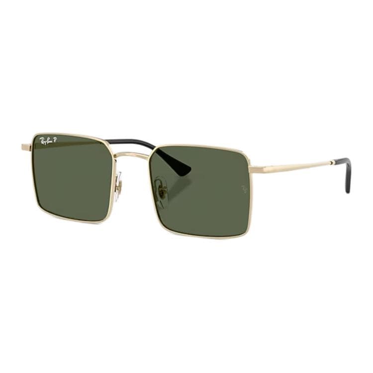 Солнцезащитные очки RayBan Металлические Квадратные Солнцезащитные Очки Унисекс Светлое Золото - изображение 1