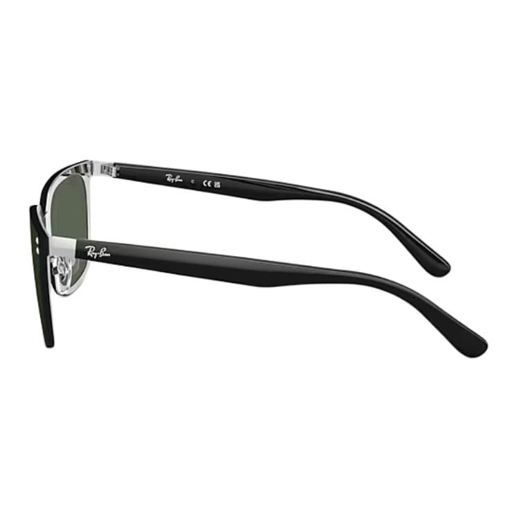 Солнцезащитные очки RayBan Металлические квадратные солнцезащитные очки унисекс серебристый черный - изображение 4