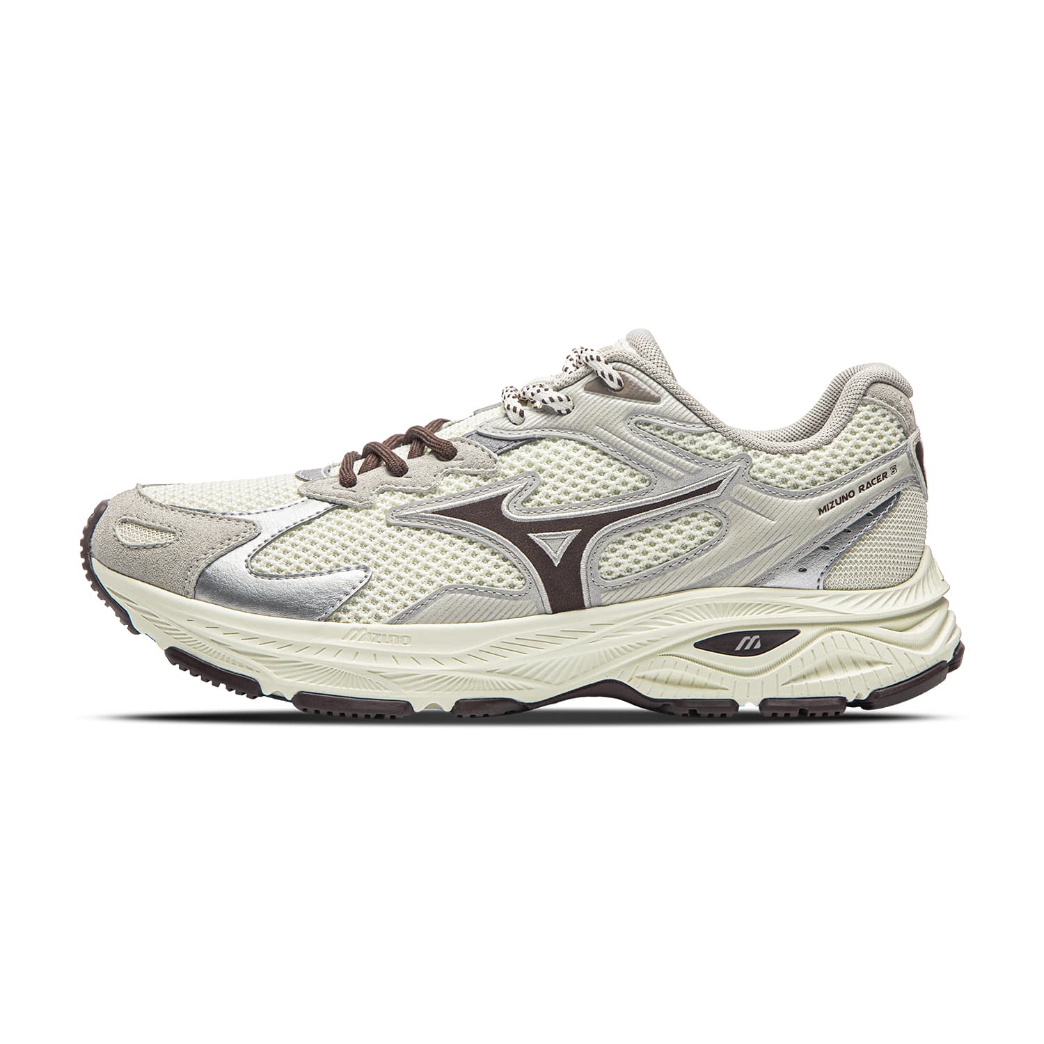 Кроссовки для бега Mizuno Racer S противоскользящие устойчивые к истиранию дышащие низкие повседневные беговые кроссовки унисекс цвет экрю - изображение 1