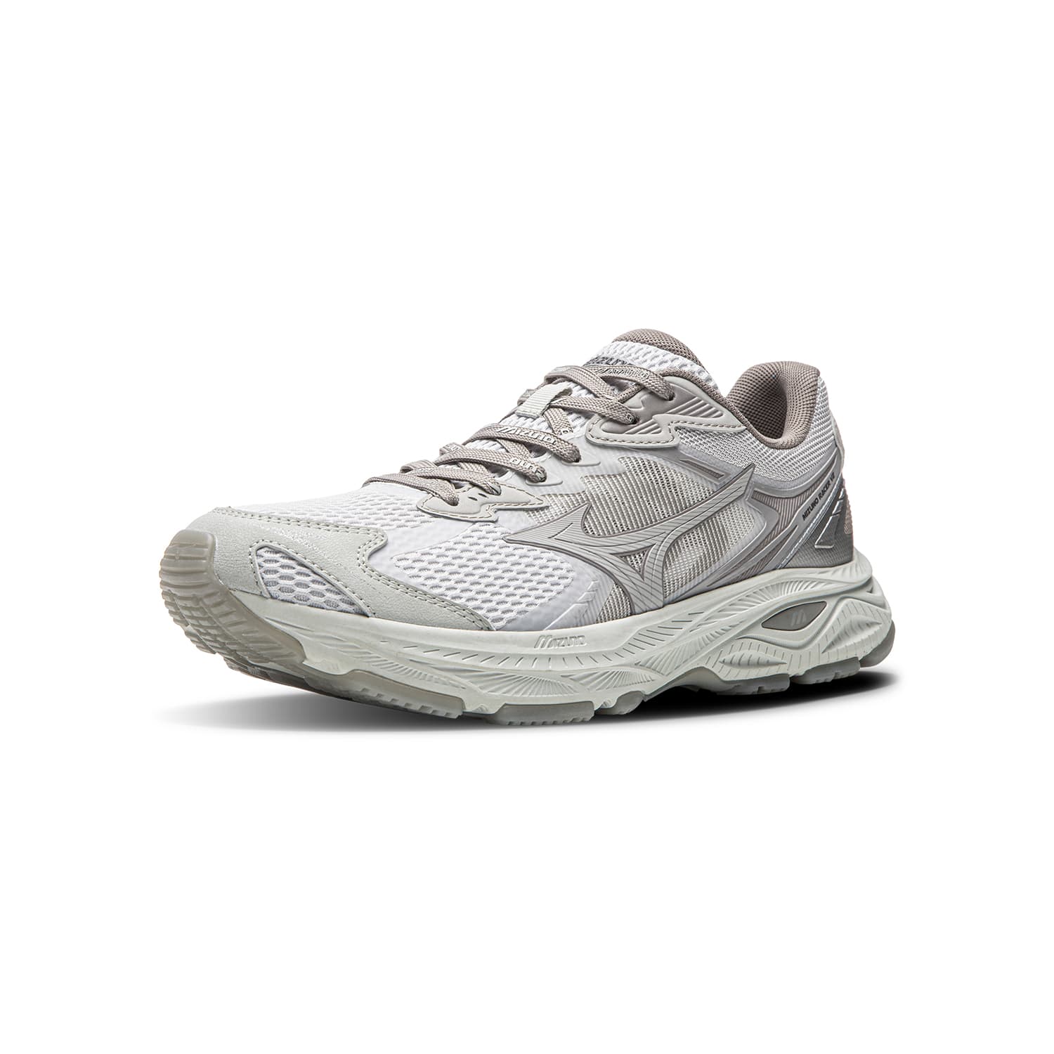 Кроссовки для бега Mizuno RACER V2 Устойчивый к истиранию Дышащий Низкий Топ Спринт Беговые кроссовки Унисекс Устричный гриб Пепельный - изображение 2
