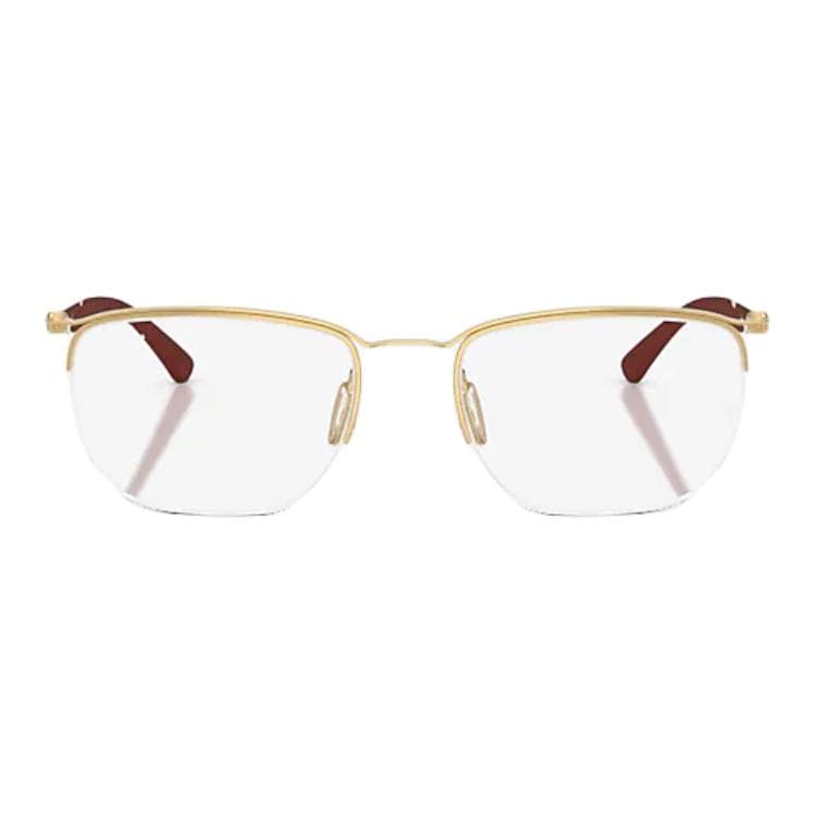 Оправа RayBan Металлические прямоугольные очки с диоптриями унисекс матовые Arista золото - изображение 2