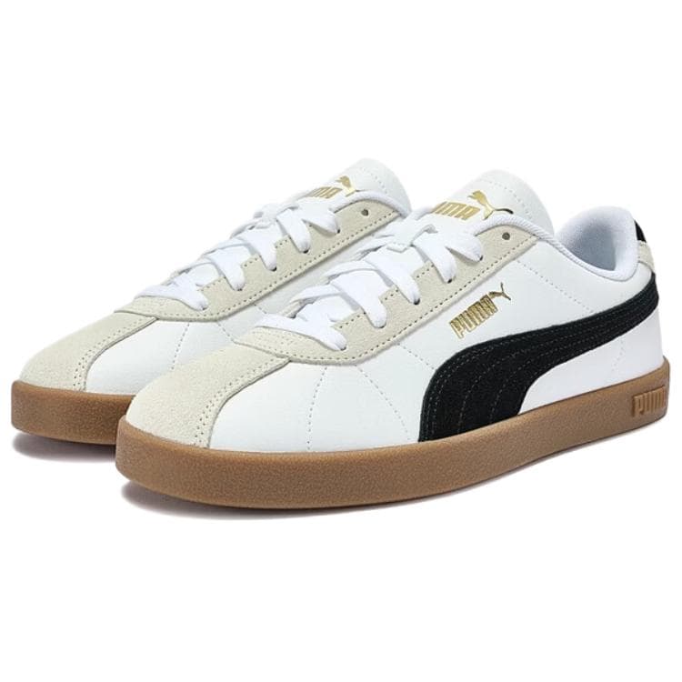 Кроссовки PUMA Club 2 Low Топ Кеды немецкой армии (GAT) Унисекс Черный белый - изображение 3
