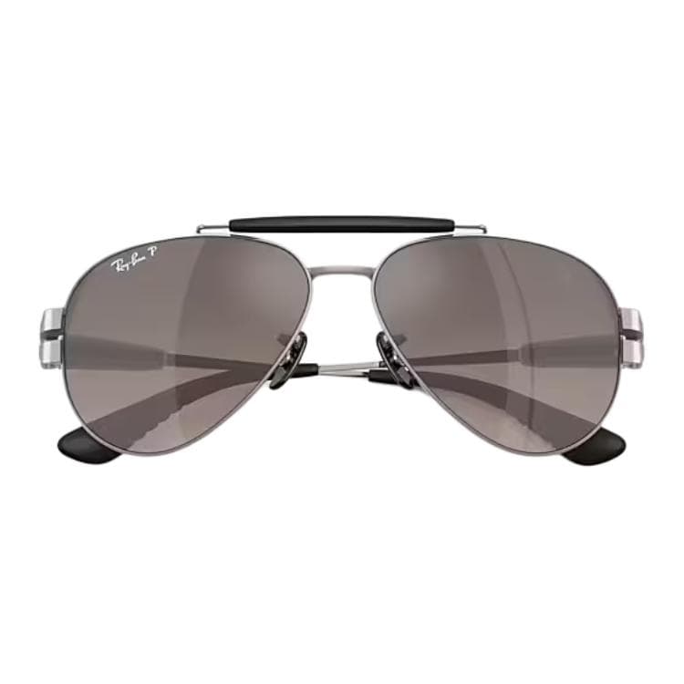 Солнцезащитные очки RayBan Металлические солнцезащитные очки Aviator унисекс BARREL серого цвета - изображение 3