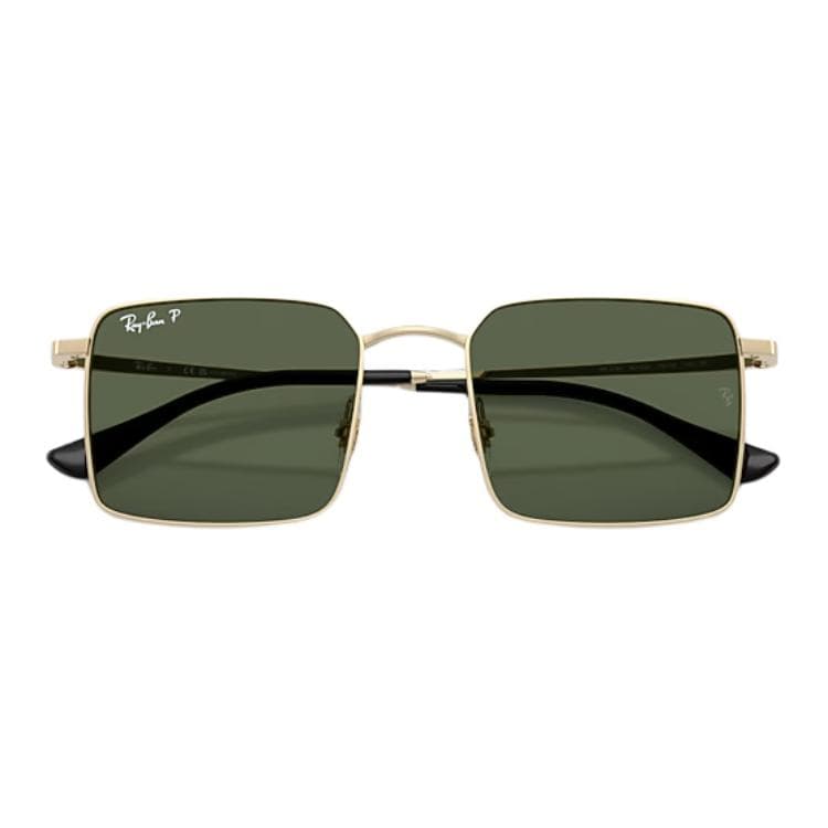 Солнцезащитные очки RayBan Металлические Квадратные Солнцезащитные Очки Унисекс Светлое Золото - изображение 3