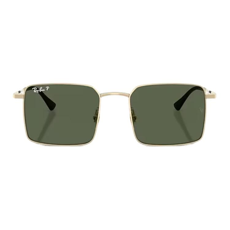 Солнцезащитные очки RayBan Металлические Квадратные Солнцезащитные Очки Унисекс Светлое Золото - изображение 2