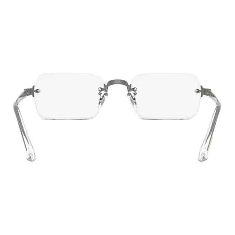 Оправа RayBan Металлические прямоугольные очки с диоптриями унисекс серого цвета - изображение 5