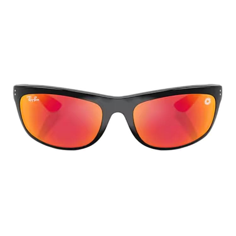 Солнцезащитные очки RayBan Модный тренд Нейлоновые Прямоугольные Солнцезащитные очки Унисекс Черные - изображение 1