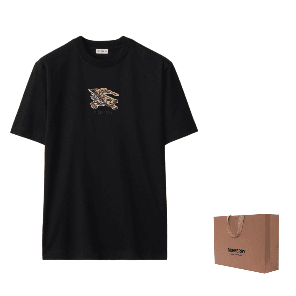 Футболка Burberry Черные Мужские T-рубашки - изображение 2