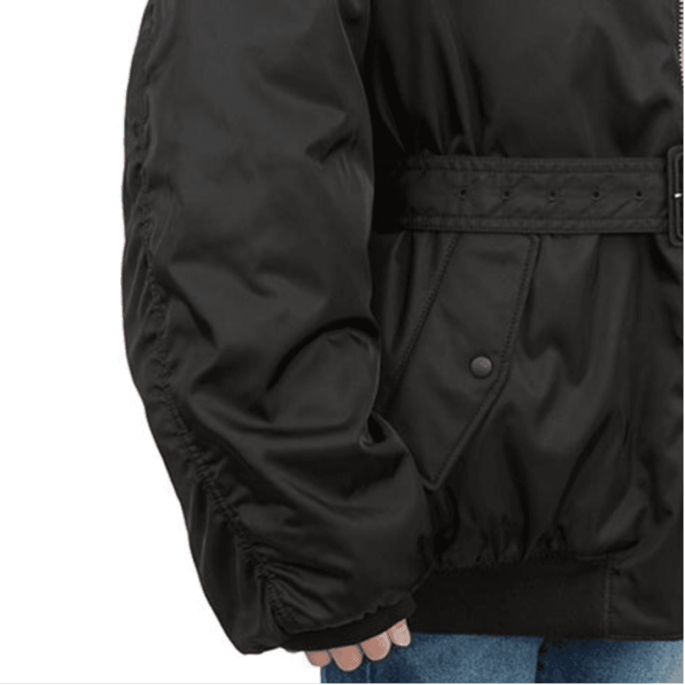Куртка Prada FW22 Belted Jacket Black - изображение 6