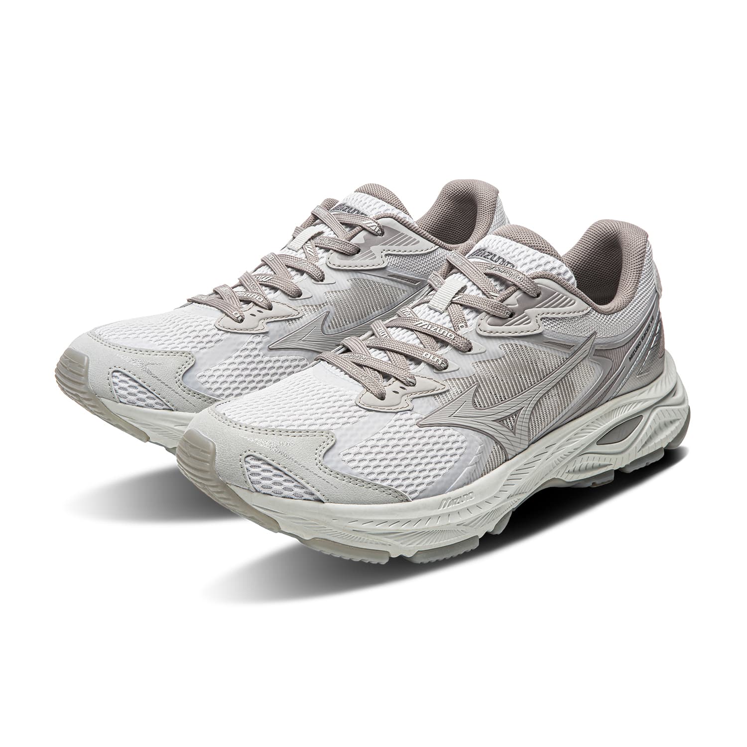 Кроссовки для бега Mizuno RACER V2 Устойчивый к истиранию Дышащий Низкий Топ Спринт Беговые кроссовки Унисекс Устричный гриб Пепельный - изображение 4