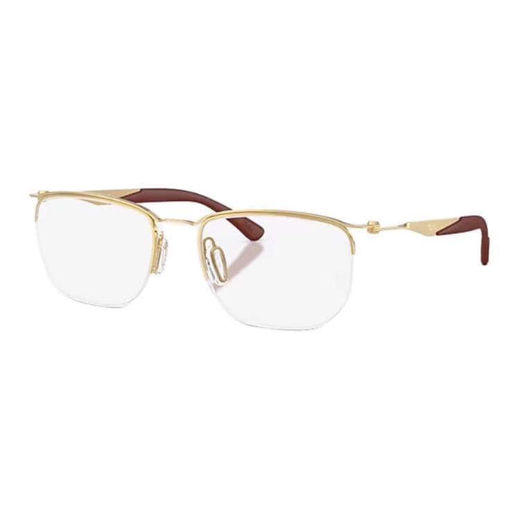 Оправа RayBan Металлические прямоугольные очки с диоптриями унисекс матовые Arista золото - изображение 1